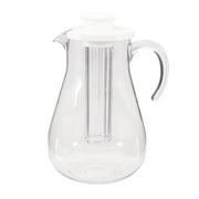 Mainstays 3-Quart Plastic Water Pitcher with Lid and Removeable Rod for Ice Core, Clear