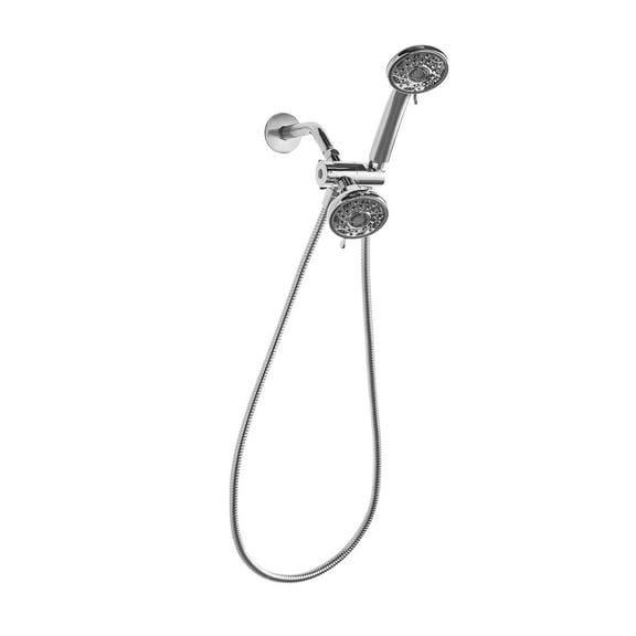 Mainstays 3-Setting Luxury Shower Combo with 19 Possible Flow Combinations, Chrome