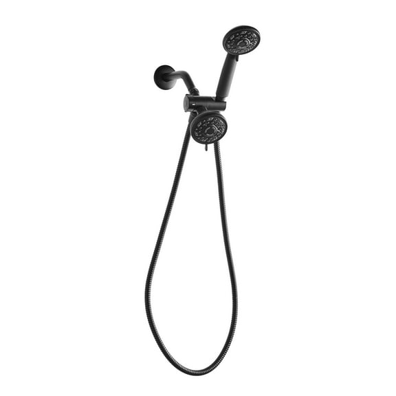 Mainstays 3-Setting Luxury Shower Combo with 19 Possible Flow Combinations, Matte Black