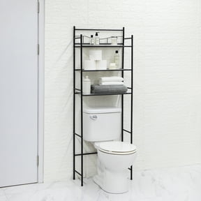Mainstays Over-the-Toilet 3-Shelf Bathroom Storage Unit, Black Steel