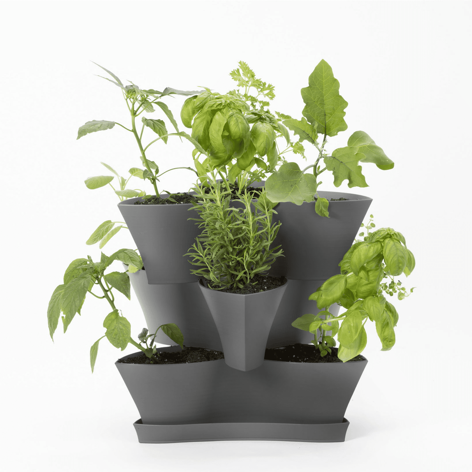 Mainstays 3 Tier Charcoal Resin Vertical Gardening Planter