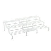 Mainstays Expandable Metal Wire Spice Rack Organizer, Tiered Kitchen Cabinet and Pantry Spice Rack Shelf for Countertop Spice Storage, White