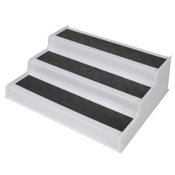 Mainstays 3-Tier Plastic Non-Slip Spice Rack Organizer, Kitchen Cabinet, Pantry and Countertop Spice Storage Shelf for Seasonings