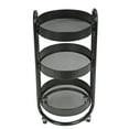 thumbnail image 1 of Mainstays 3 Tier Round Metal Utility Cart, Rich Black, Easy Rolling, 1 of 8