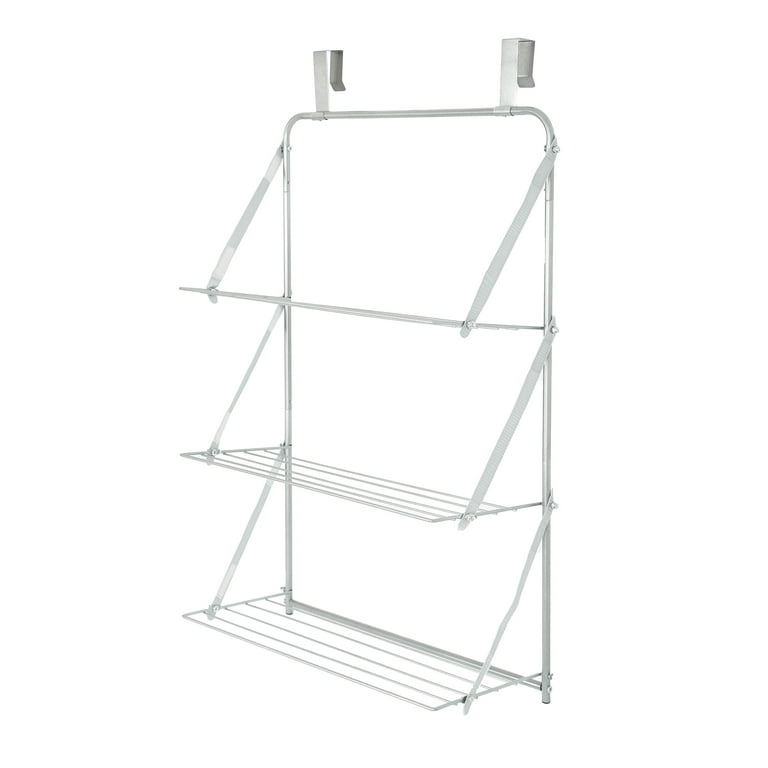 Mainstays Steel Over-the-Door Towel Clothes Drying Rack, 3-Tier