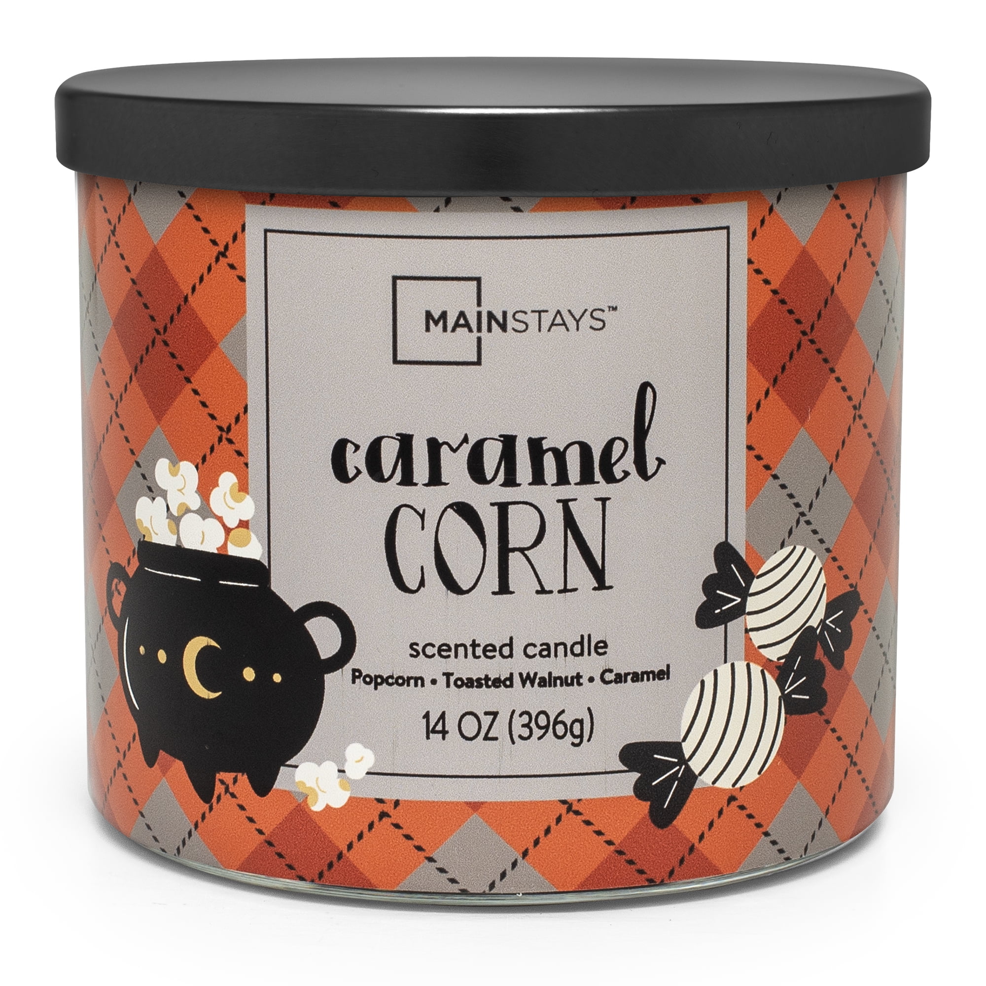 Mainstays 3 Wick Caramel Popcorn Candle, 14 oz. - Walmart.com