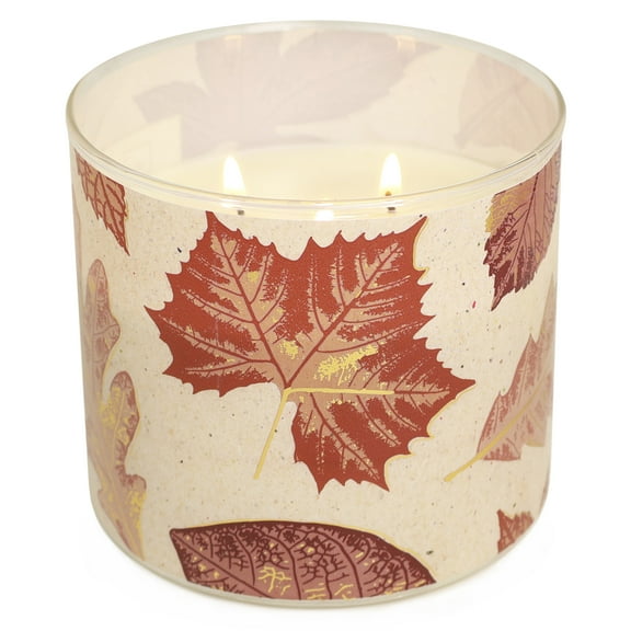 Mainstays 3-Wick Cranberry Mandarin With a Leaf Design, 13-Ounce