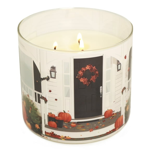 Mainstays 3-Wick Fall Farm House With a Frontporch Design, 13-Ounce