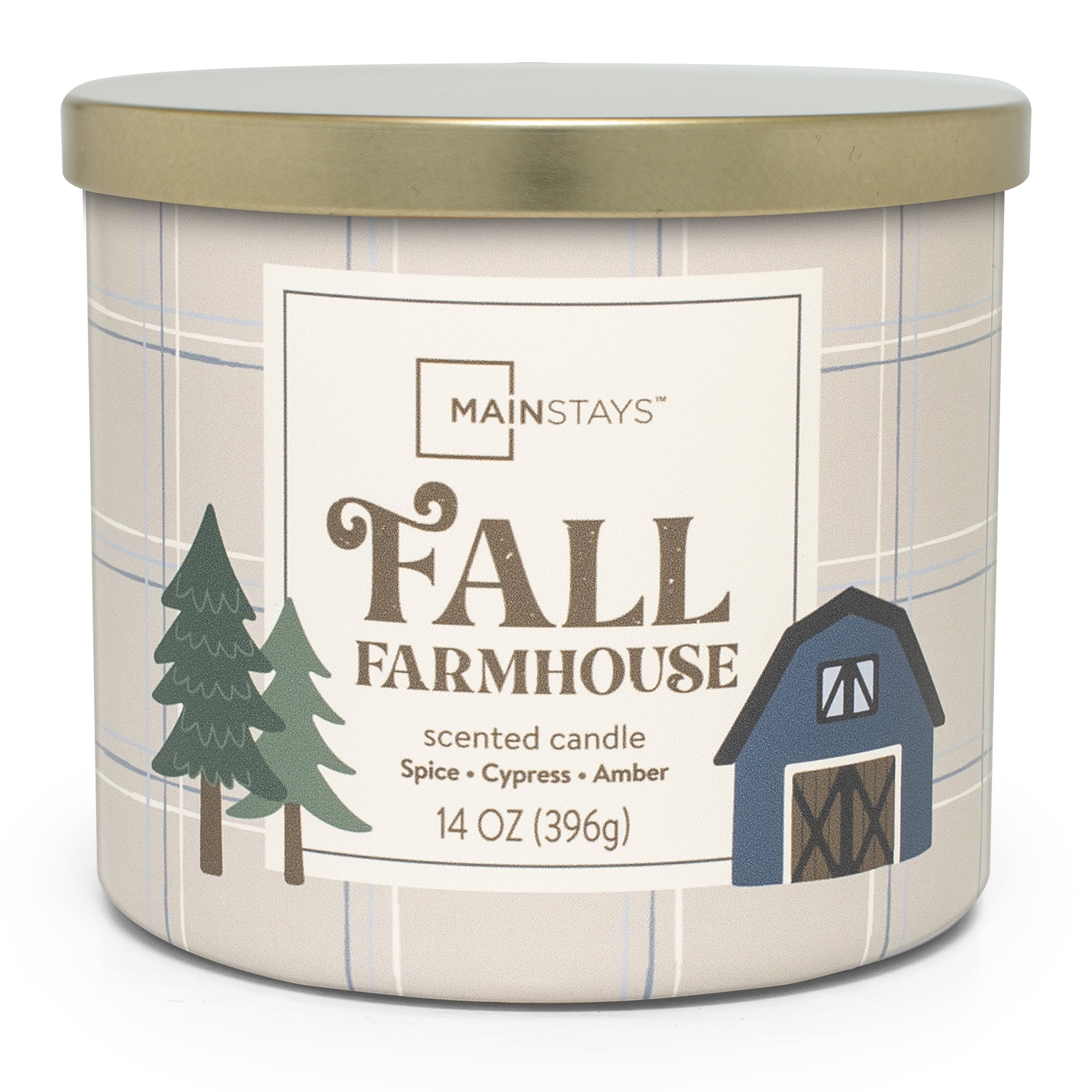Mainstays 3 Wick Fall Farmhouse Candle, 14 oz.