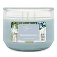 thumbnail image 1 of Mainstays 3-Wick Glass Jar Candle, Beachside Linen, Blue, 11.5 oz, 1 of 13