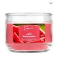 thumbnail image 1 of Mainstays 3-Wick Glass Jar Candle, Juicy Watermelon, Pink, 11.5 oz, 1 of 11
