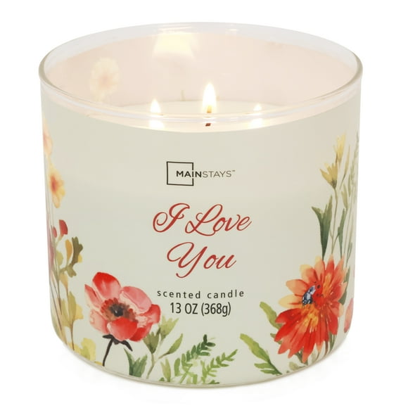 Mainstays 3-Wick Wrapped Candle Juicy Watermelon, 13-Ounce