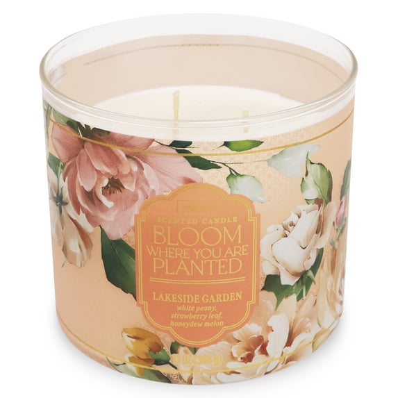Mainstays "Bloom Where You Are Planted" 3-Wick Candle Mother's Day Gift 13-Ounce Wrapped