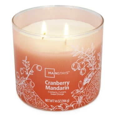 Mainstays 3-Wick Ombre Wrap Cranberry Mandarin Candle, 14-Ounce