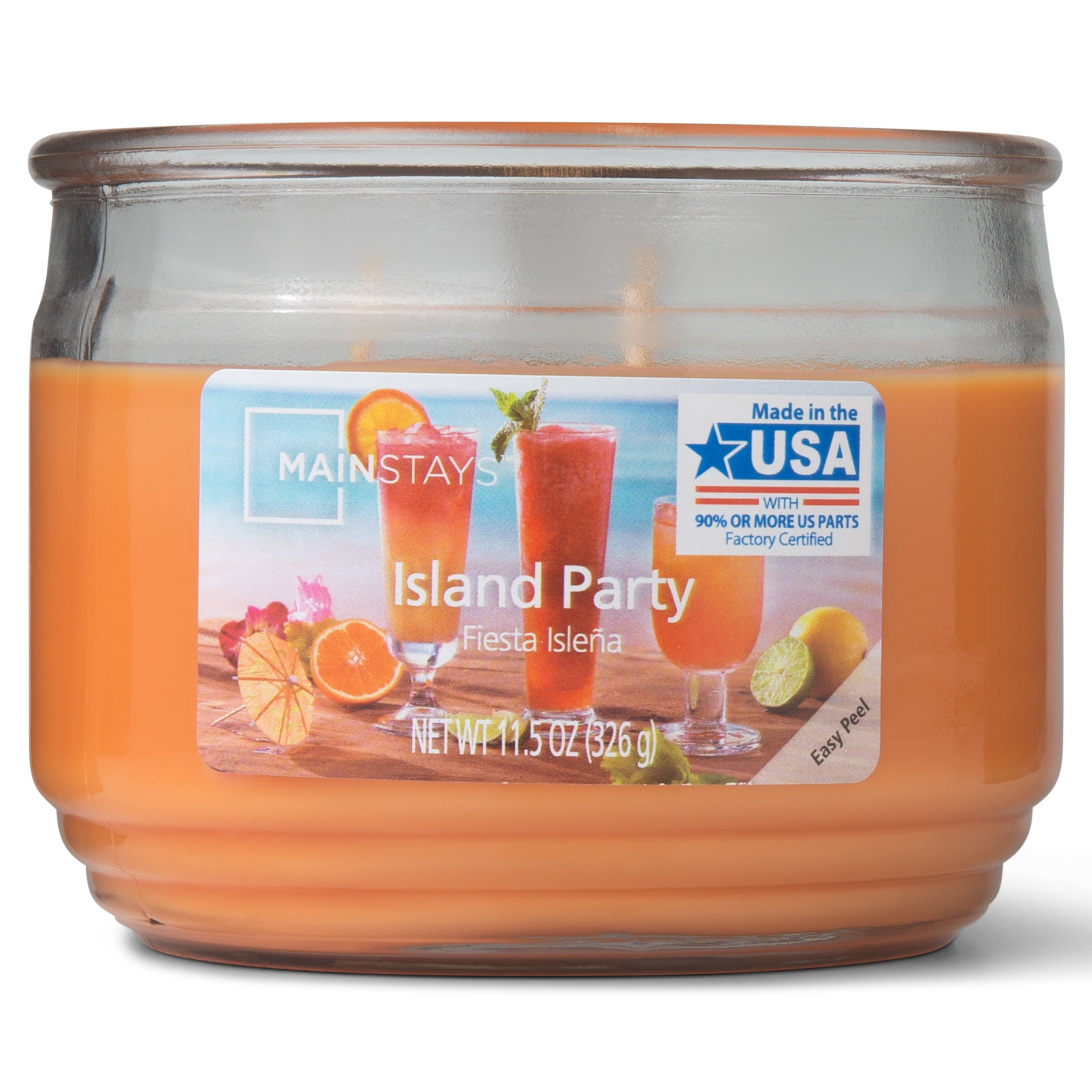 Mainstays 3-Wick Table Top Candle, 11.5 oz., Island Party
