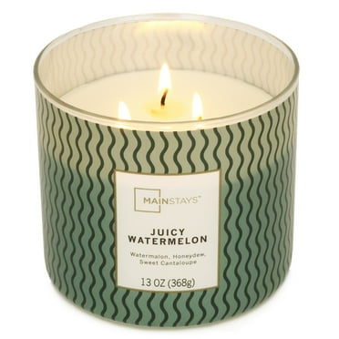 Mainstays 3-Wick Textured Wrap Juicy Watermelon Candle, 13-Ounce