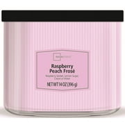 Mainstays 3-Wick Textured Wrap Raspberry Peach Frose Candle, 14 oz