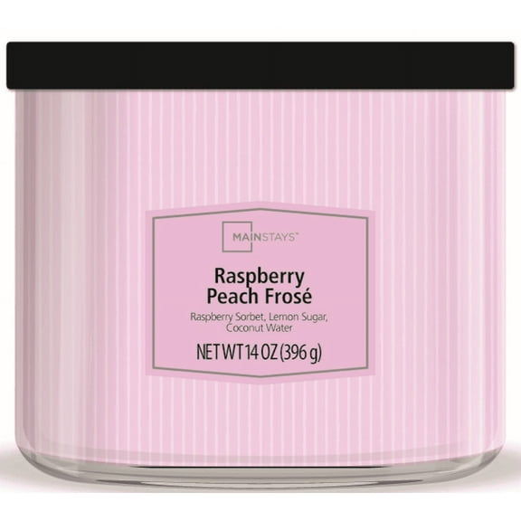 Mainstays 3-Wick Textured Wrap Raspberry Peach Frose Candle, 14 oz