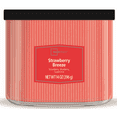 thumbnail image 1 of Mainstays 3-Wick Textured Wrap Strawberry Breeze Candle, 14 oz, 1 of 2