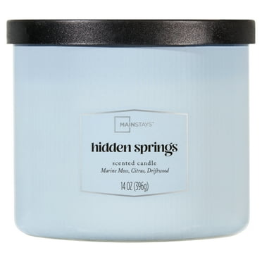 Mainstays 3 Wick Textured Wrapped Hidden Springs Candle, 14 Ounce