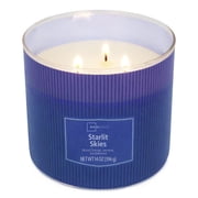 Mainstays 3-Wick Textured Wrapped Starlit Skies Scented Candle, 14 oz