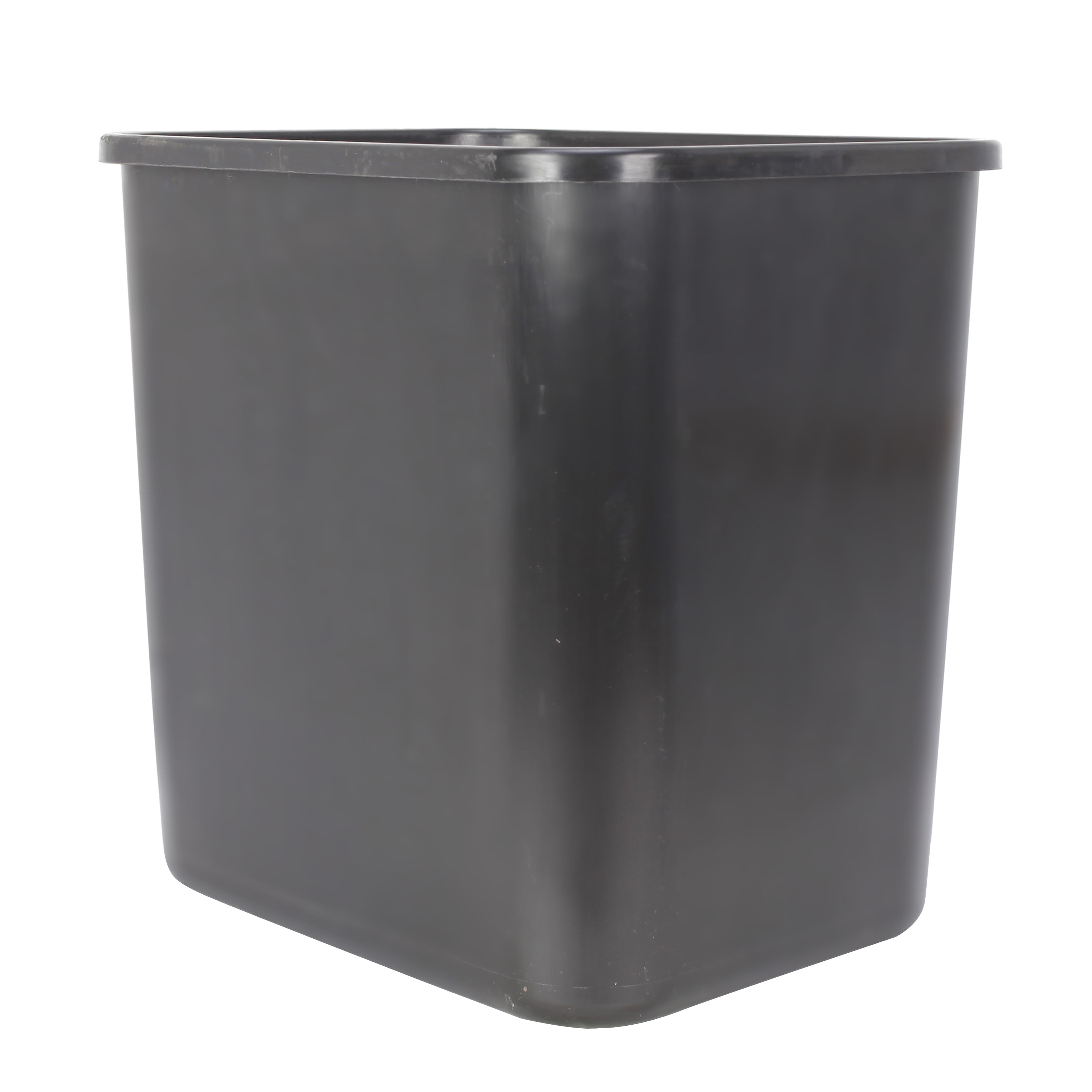 20 Gallon Black Stainless Steel Kitchen Trash Can, Open Top Garbage Can