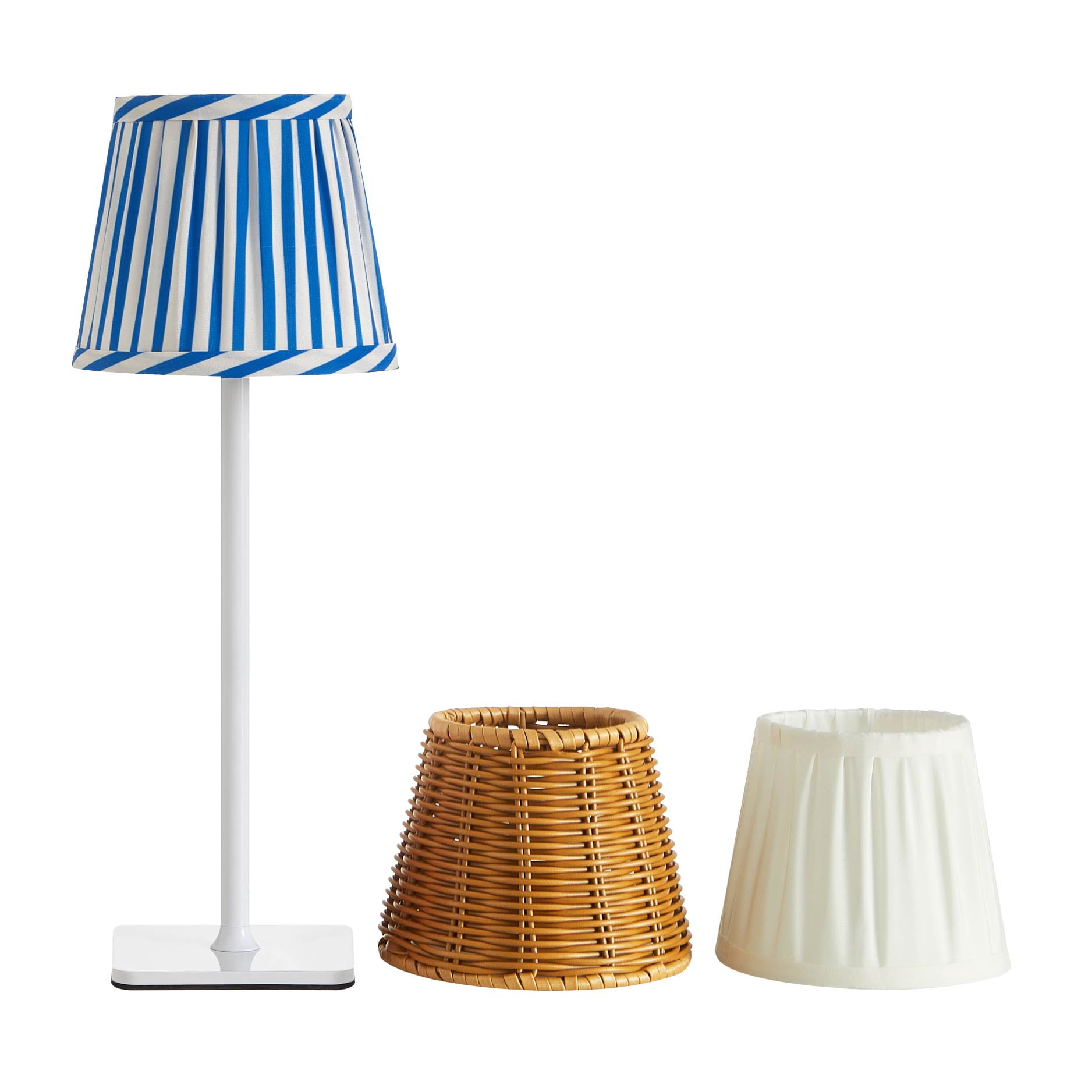 Mainstays 3 in 1 Indoor/Outdoor Rechargable Lamp Set, Stripe