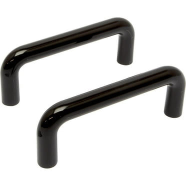 Mainstays 3 in. (76 mm) Black Plastic Wire Cabinet Drawer Pull (2-Pack)