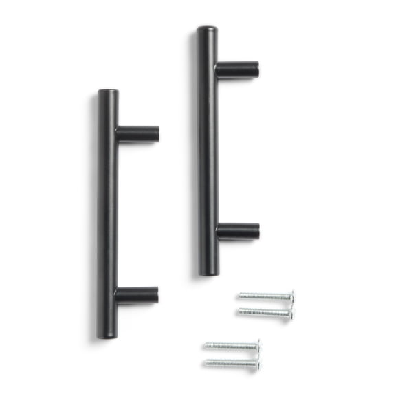 Mainstays 3-Inch Matte Black Bar Cabinet Pulls, 2 Pack