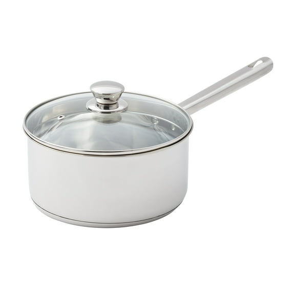Mainstays 3 qt Induction Compatible Stainless Steel Saucepan with Lid