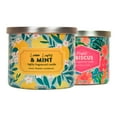 thumbnail image 1 of Mainstays 3-wick candles lemon leaves mint and hibiscus 2 pack, 14-Ounce, 1 of 6