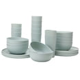 thumbnail image 1 of Mainstays 30-Piece Plastic Swirl Pattern Dinnerware Bundle Set, Soft Green, 1 of 7