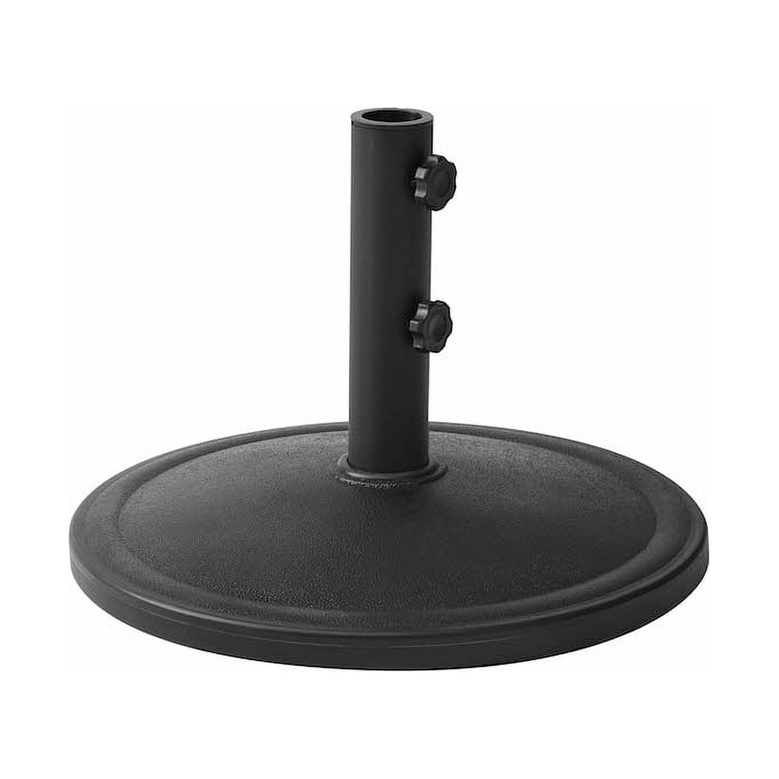 Mainstays 30 Pound Black Round Matte Concrete Patio Umbrella Base