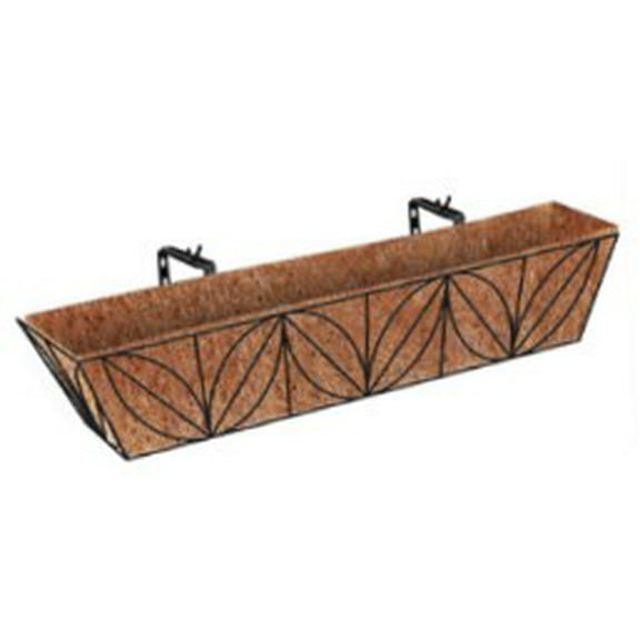 Mainstays 30"x 8.5" Rectangle Leaf Window Box, Liner Made from All Natural Coconut Fiber Material