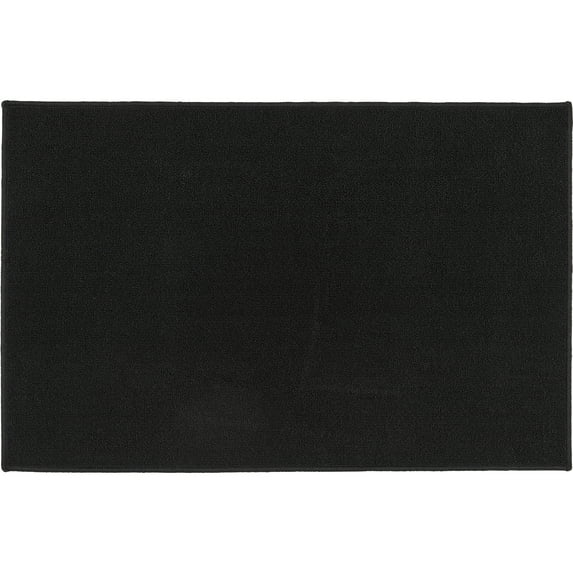 Mainstays 30"x46" Titan Solid Black Durable Indoor Accent Rug