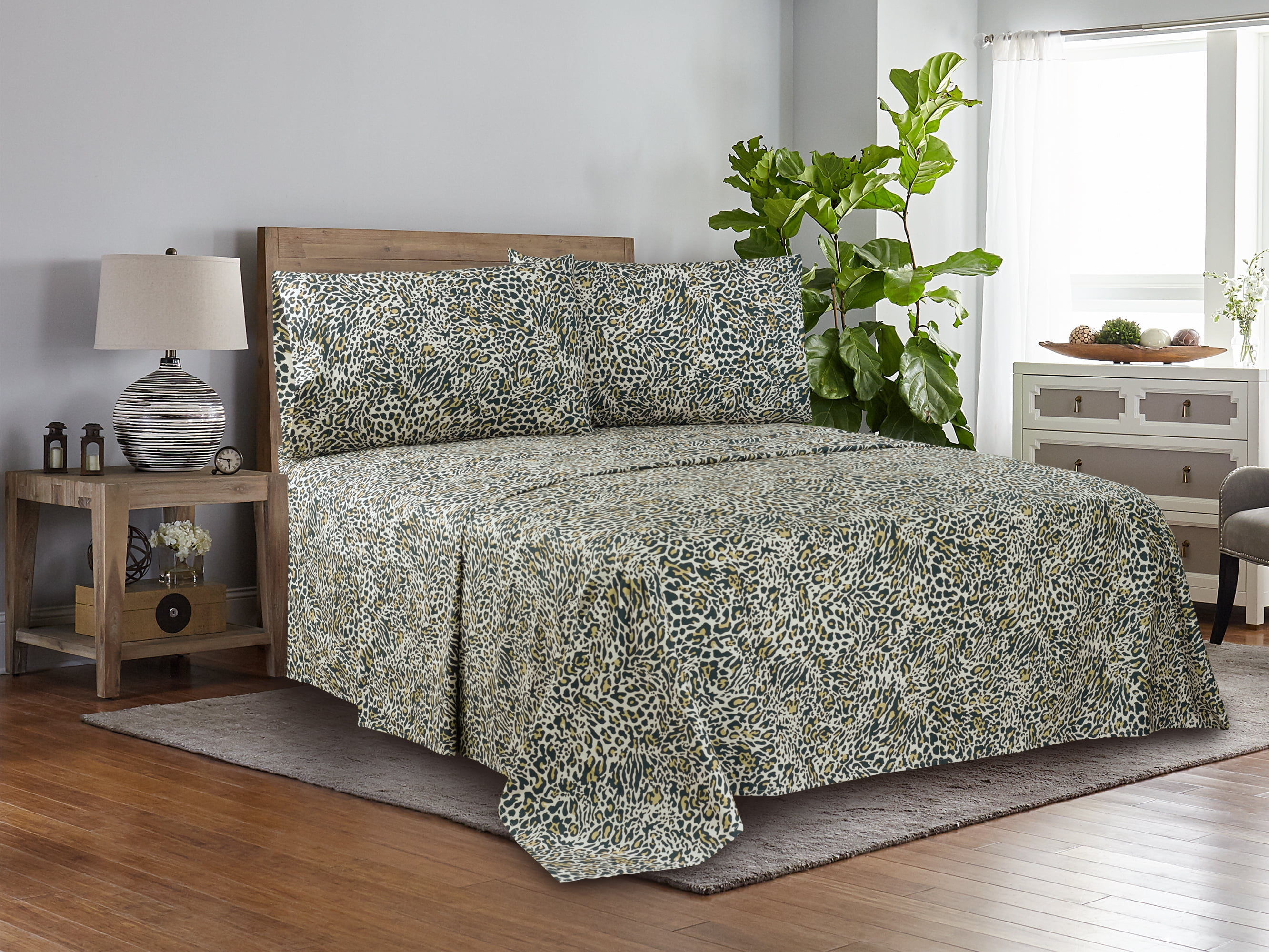 Mainstays 300 Thread Count Easy Care Percale Bed Sheet Set, Full