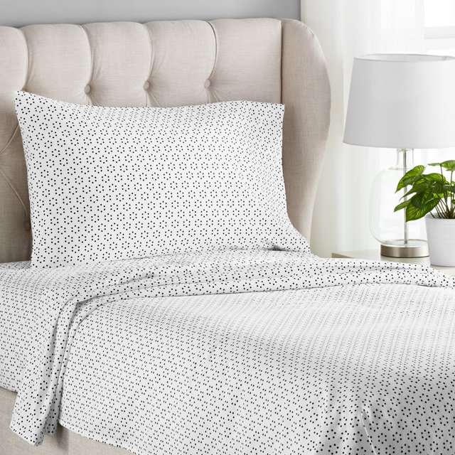Mainstays 300 Thread Count Easy Care Percale Bed Sheet Set, Twin/Twin