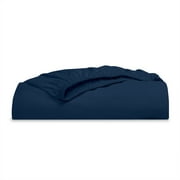 Mainstays 300 Thread Count Easy Care Percale Fitted Sheet, Blue Cove, Queen