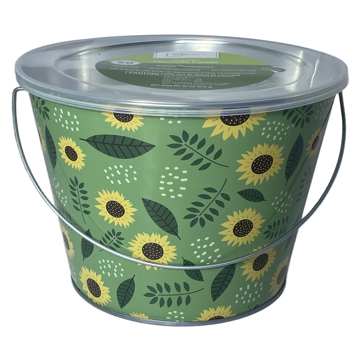 Mainstays 30oz Outdoor Citronella Candle, Sunflower Green