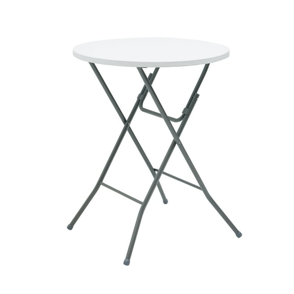 Mainstays 31" Round High-Top Cocktail Folding Table, White