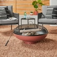 thumbnail image 1 of Mainstays 32 in Round Terra-Cotta and Black High-Resistance Finish Steel Fire Pit, 1 of 7