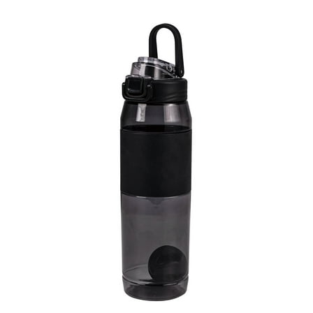 Mainstays 32 Fluid Ounces Shaker Water Bottle, Black, with Ball, Tritan