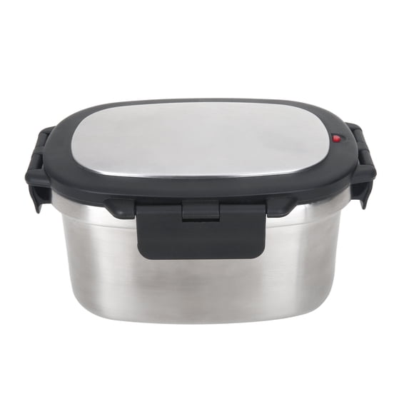 Mainstays 33 oz Insulated 2-Piece Stainless Steel Lunch Box Food Storage Container with Lid