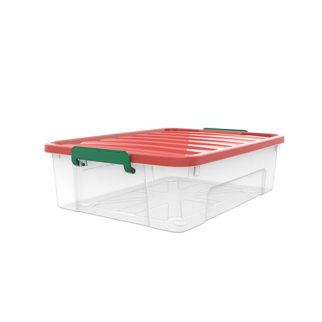Mainstays 33qt Holiday Clear Storage