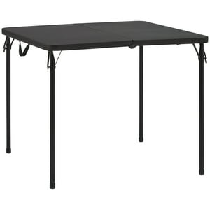 Mainstays 34" Square Centerfold Folding Table, Black
