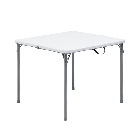 Mainstays 34" Square Resin Fold-in-Half Table, White