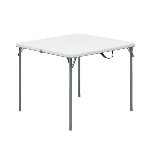 Mainstays 34" Square Resin Fold-in-Half Table, White