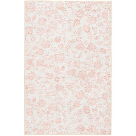 Mainstays Pink Floral Faux Fur Indoor Accent Rug, 36"x56"