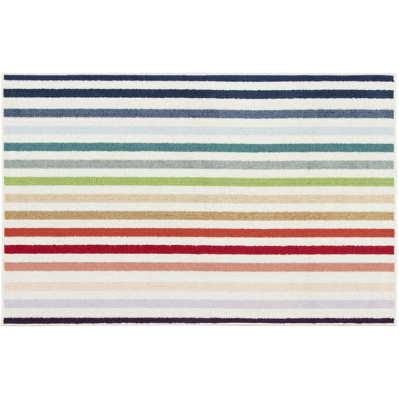 Mainstays Rainbow Stripe Indoor Area Rug, 36"x56"