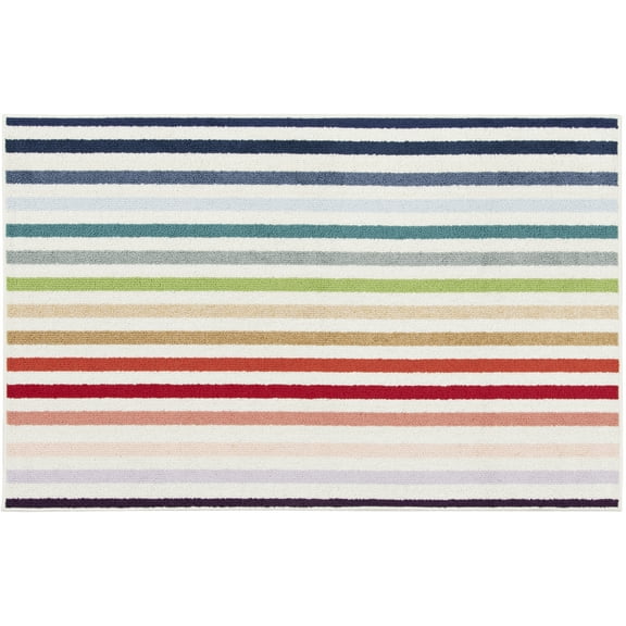 Mainstays 36"x56" Rainbow Stripe Indoor Area Rug, Young Adult